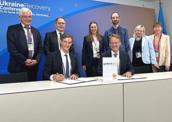 The European Bank for Reconstruction and Development (EBRD) forms a joint venture with Goldbeck Solar Investment to build 500MW of solar PV in Ukraine