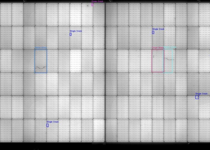 cell cracks under EL testing. Image: Sinovoltaics