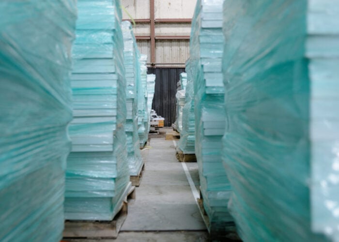 Decommissioned solar panels at SolarCycle's Odessa, Texas facility, ready for recycling and reuse. Image: SolarCycle