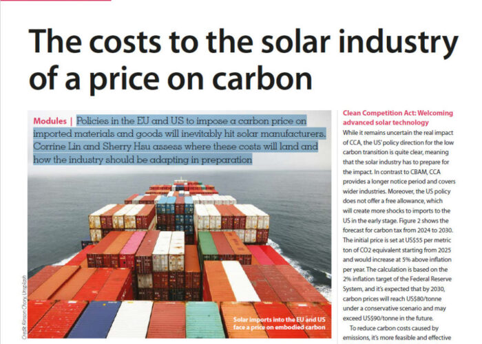 The costs to the solar industry of a price on carbon