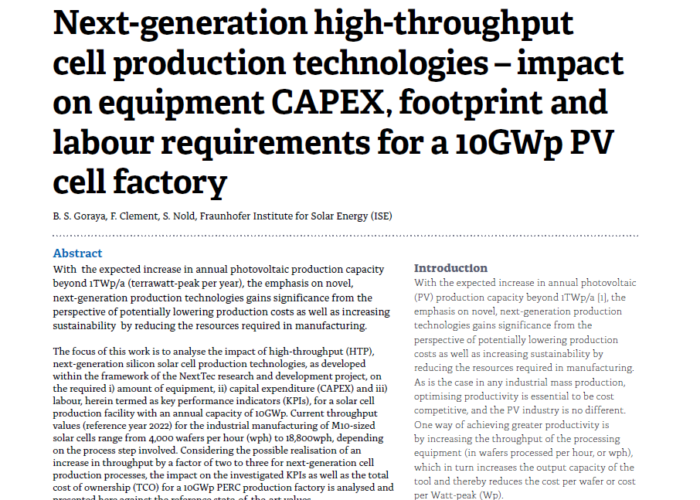 Next generation high throughput